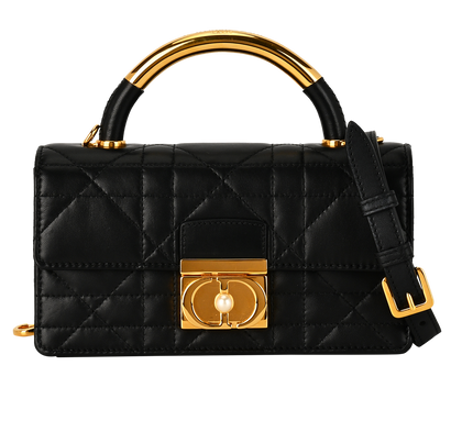 Mini Jolie top handle, &pound;1,900, Handbags, Black, Leather, Front view
